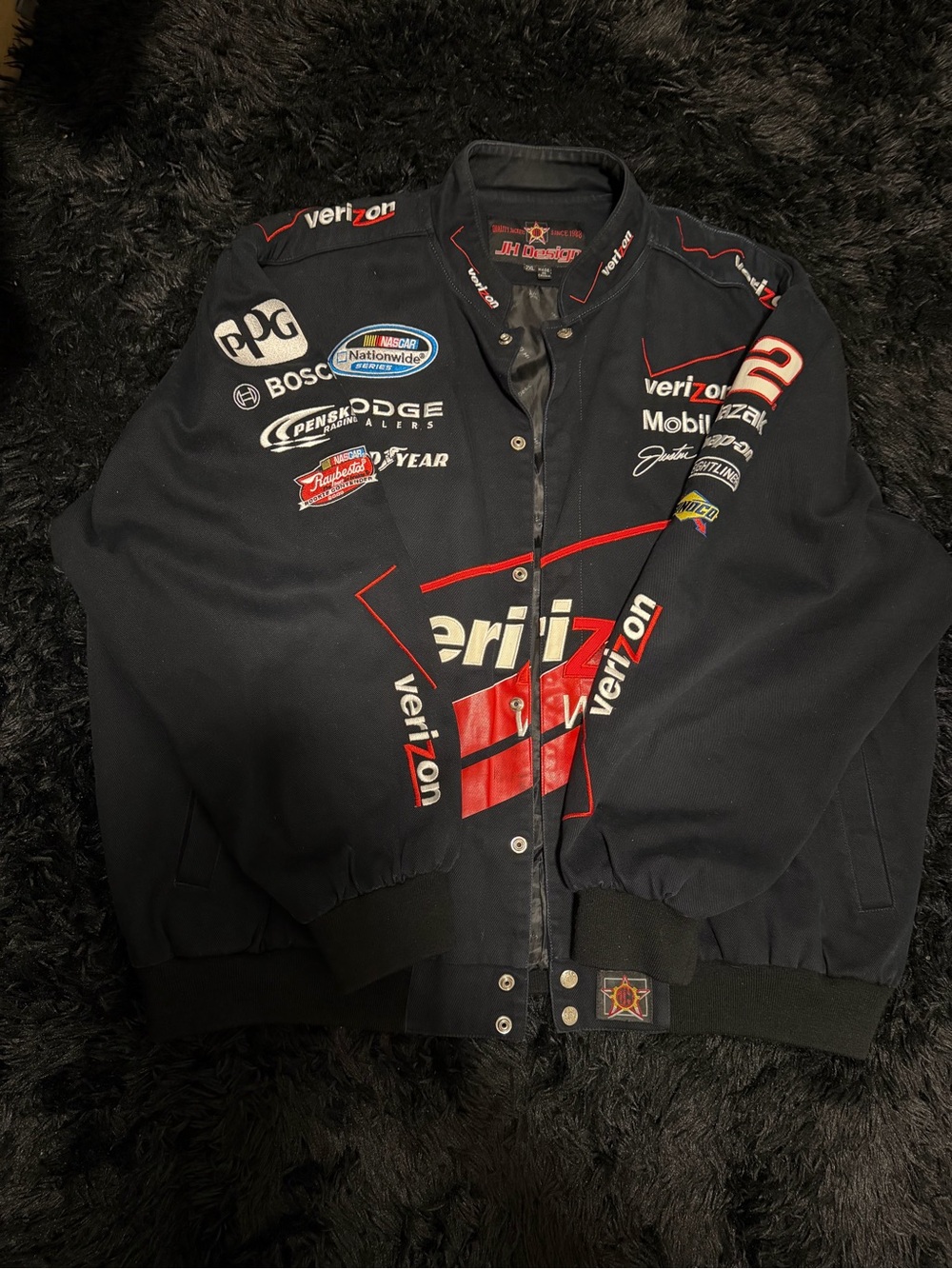 Jeff Hamilton Verizon Black Racing Team Jacket